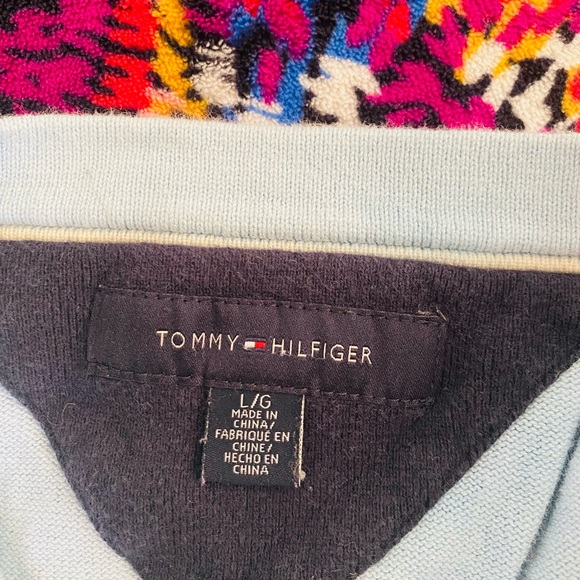 Tommy Hilfiger Light Blue and Navy Striped Sweater - Picture 5 of 8